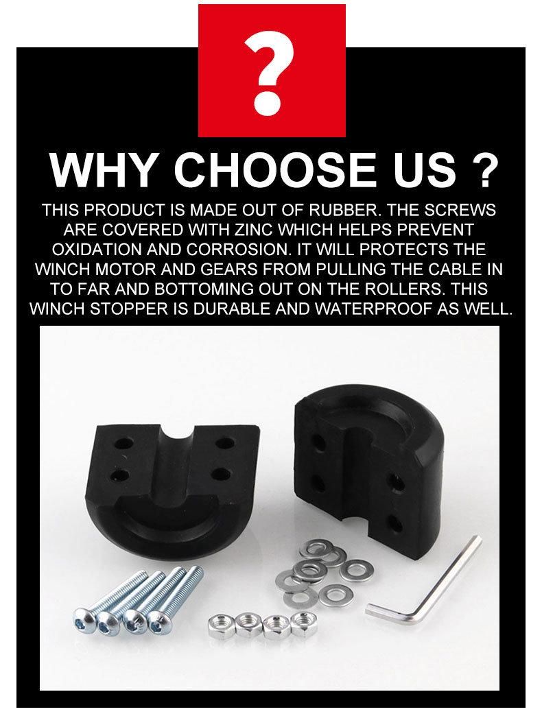 Winch Stopper Cable Saver Hook Stopper Line Stopper with Wrench for ATV UTV Winches