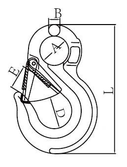 Drop Forged Alloy Steel G80 Clevis Sling Lifting Hoist Hook with Latch