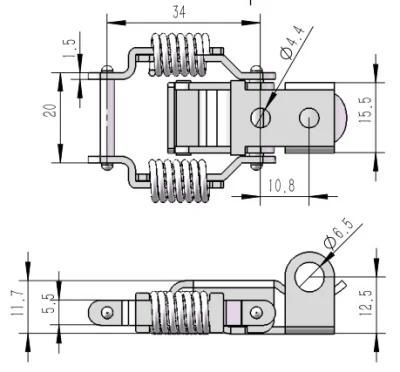 Cabinet Toggle Hasp Latch/Toggle Lock Hasp Latch /Plastic Hasp Side Door Lock