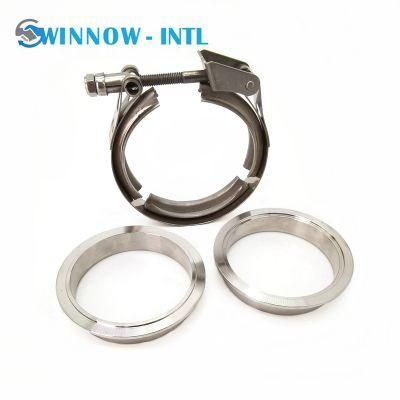 Exhaust Down Pipe Standard T Bolt V Band Clamp with Standard Flanges
