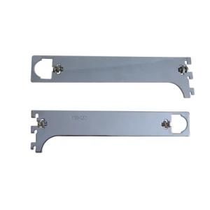 250mm Metal Chrome Double Purpose Shelf Holder for Oval Tube