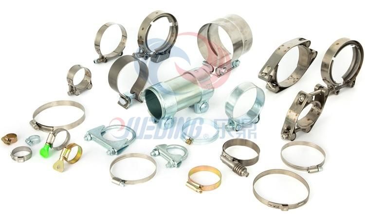 Galvanized Steel Zinc Plated Spiral Tiger Type Clip Pipe Hose Clamps