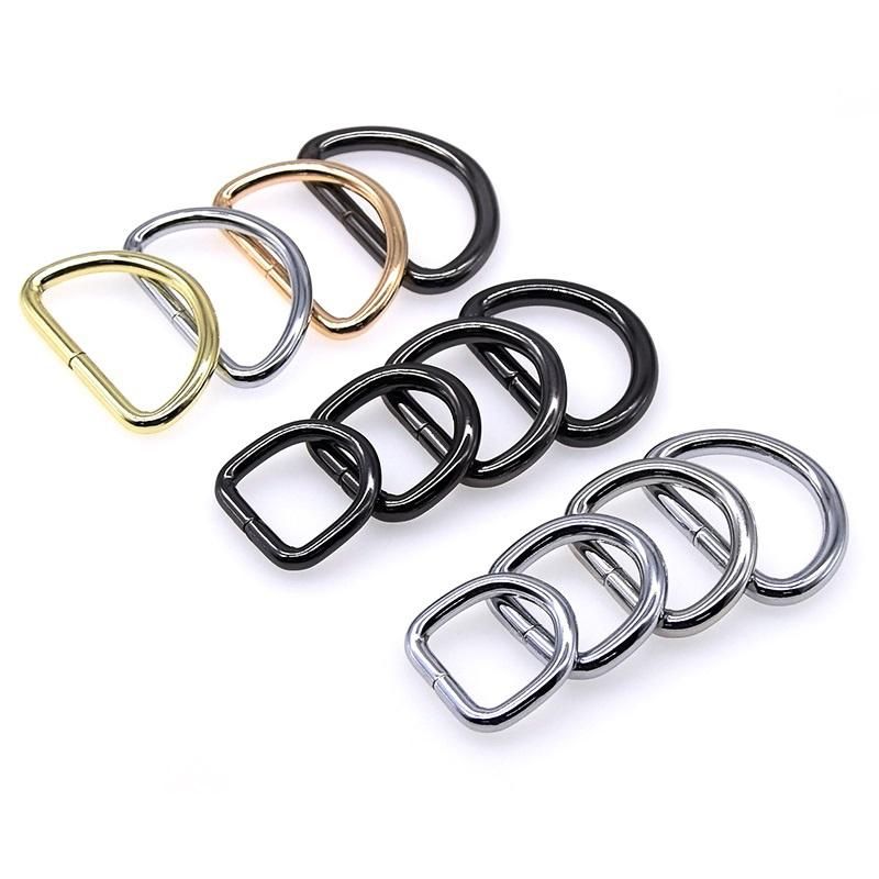 Wholesale Popular Design Bag Strap Hook D Ring Adjustment Buckle Flat D Ring Buckle