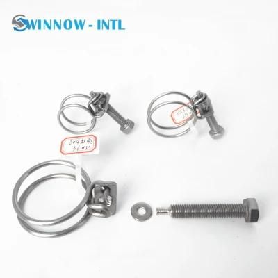 Galvanized Steel Bolt Double Wire Type Clamp
