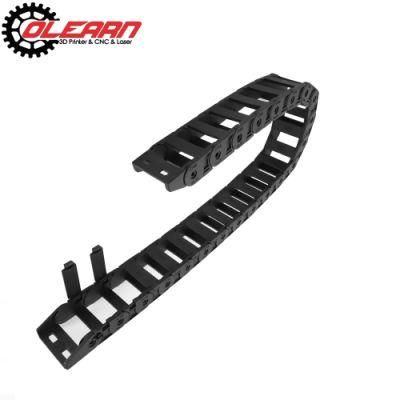 Olearn R38 18mm X 38mm (Inner H X Inner W) Black Cable Wire Carrier Drag Chain 1m Length for CNC
