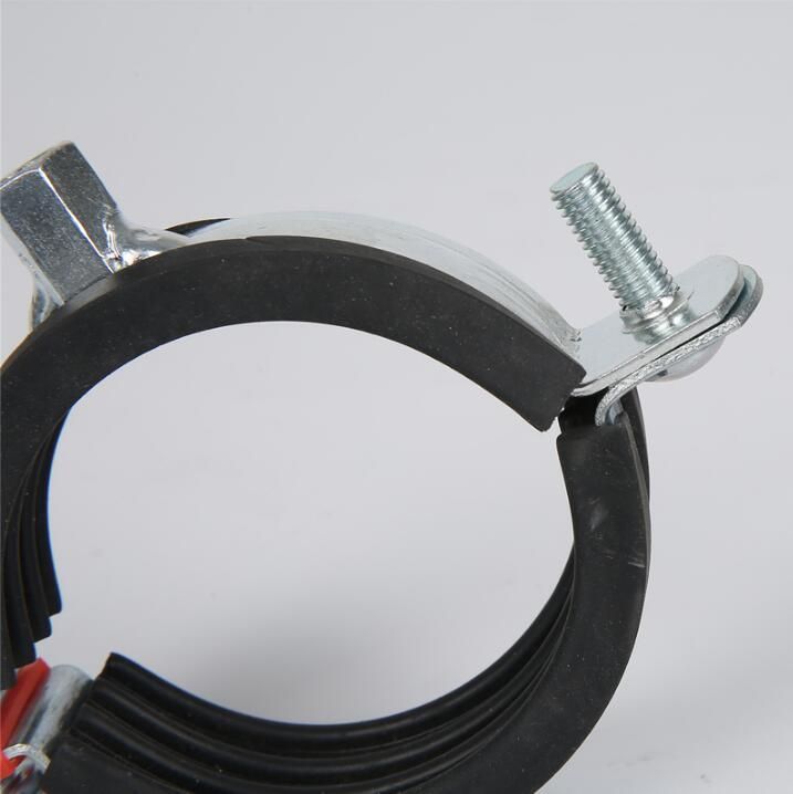 M8+10 Fixing Gas Pipe Galvanized Insulated Rubber Clamp