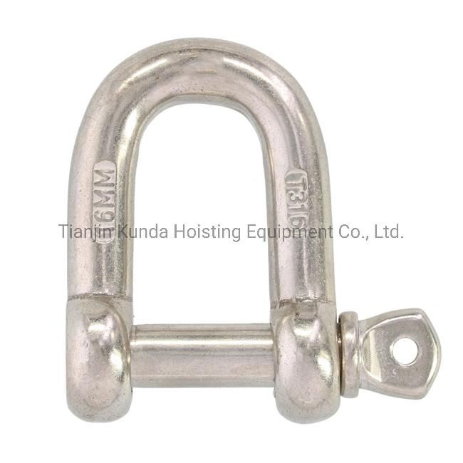 China Factory Supplier Carbon Steel Bow Shape Anchor Shackle with Screw Pin