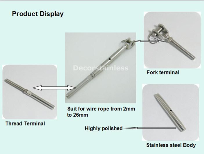 Jaw Jaw Stainless Steel Turnbuckle