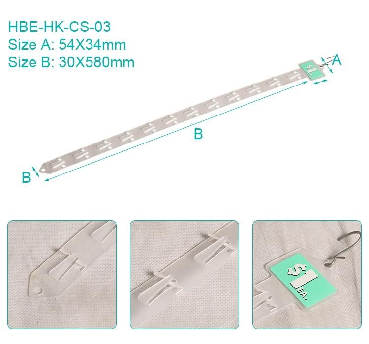 Supermarket Plastic Hanging Promotion Clip Strips for Retail Display