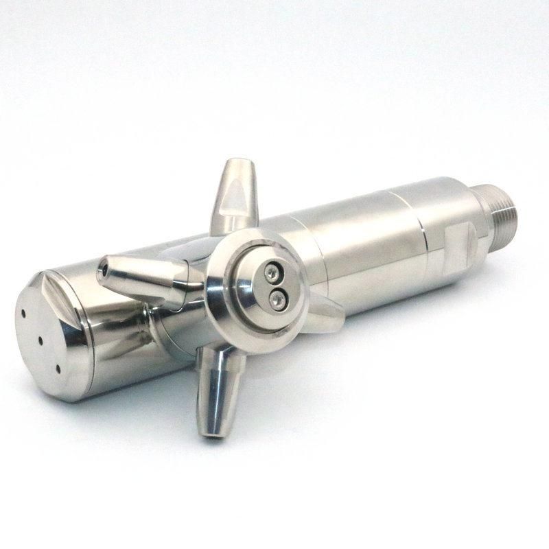 High Impacting Stainless Steel 4 Head Rotary Tank Nozzle Washing Jet Head Spray Rotary Water Jet Nozzle