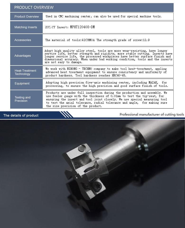 T Slot Milling Tools PT01.12W32.040.02. H18 Recommeded Zccct Tmp01-040-XP32-MP12-02