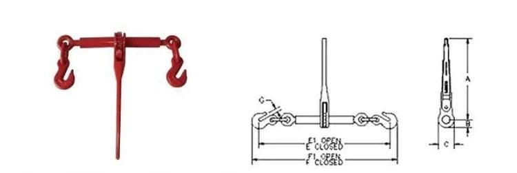 G70/G80 High Tensile Lashing Chain Ratchet Load Binder with Hooks
