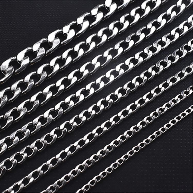 Low MOQ Metal Silver Handbag Chains for Bags Accessories Purse Shoulder Handbag Chain Strap Metal Lady Chains Bag