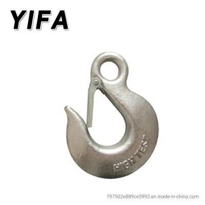 Galvanized Steel G70 Eye/Clevis Slip Hook with Latch