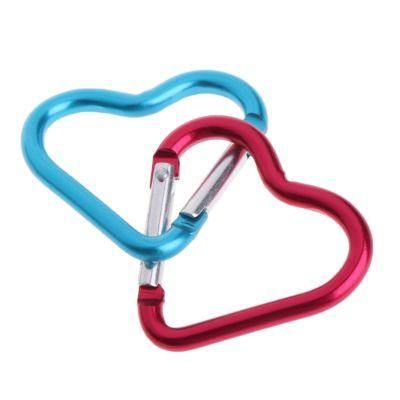 Fashion Aluminum Heart Shape Clip Carabiner