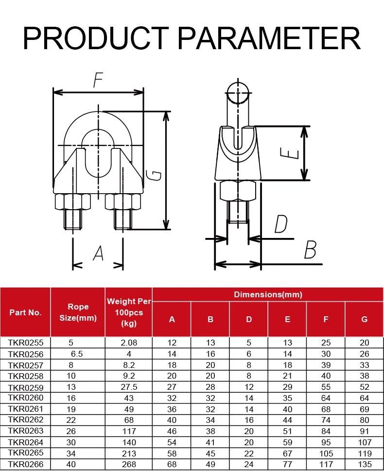 Factory DIN1142 Wire Rope Clip