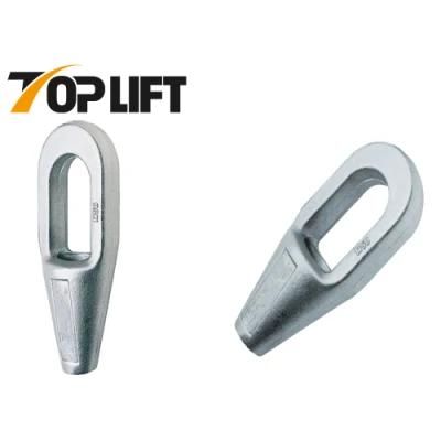 G417 High Standard Grooved Closed Spelter Socket for Wire Rope Sling