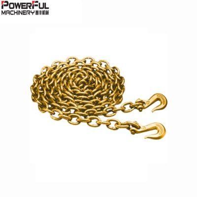 Yellow Zinc Grade 70 Chain with Clevis Grab Hook G70 Binder Chain