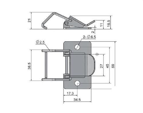 Micro Polished Steel Latch Lock Fastener