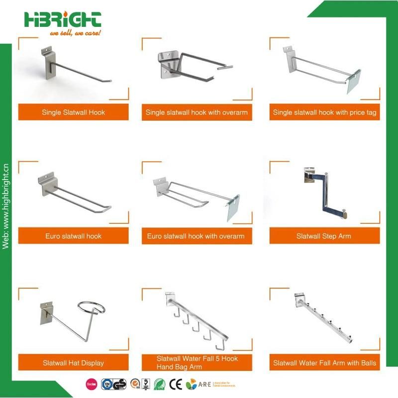 Single Double Prong Steel Wire Display Hook for Supermarket