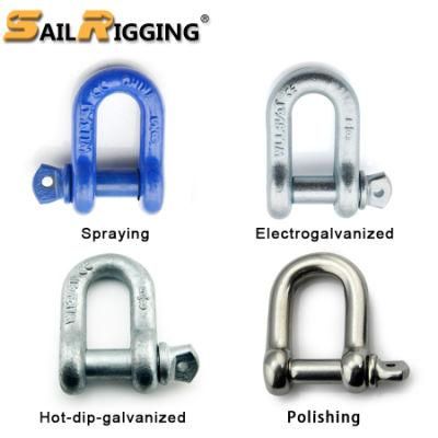 Wholesale Hardware Rigging Electric Galvanized U Shaped Shackle Us Type Steel Drop Forged Screw Pin D Anchor Shackle