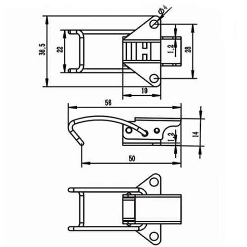 Small Size F2 Butterfly Toggle Latch Parts
