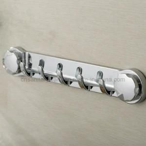 Bathroom Accessories Chromed Plated Towel Hanger with Multiple ABS Hooks