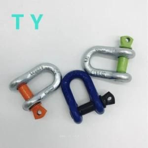 China Manufacturer G-210 Screw Pin Drop Forged Carbon Steel Dee Shackle