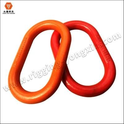 Drop Forged Lifting Rigging Hardware of A342 Us Type Weldless Oblong Master Link, Red Coated