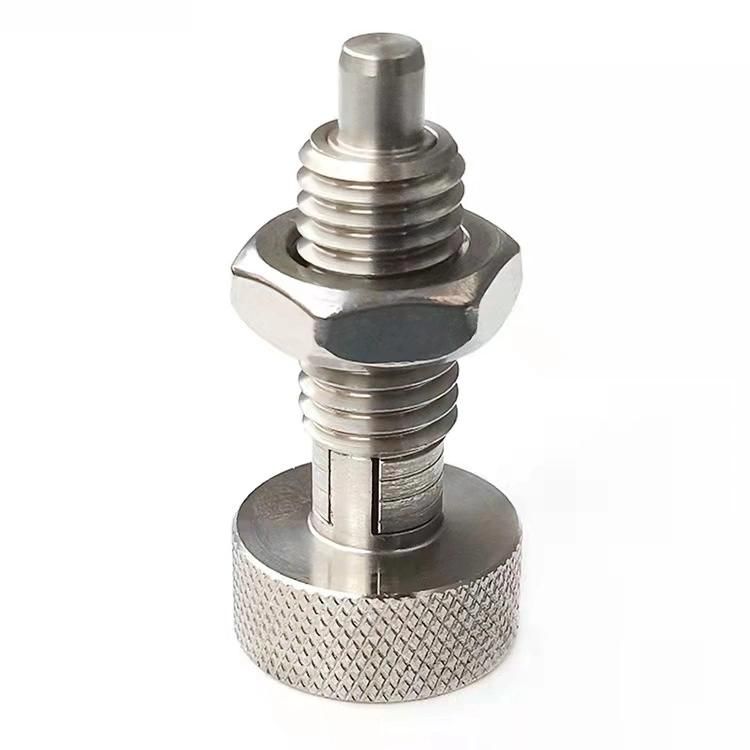 Thread Stainless Steel Non Lock-out Type Indexing Plunger with Pull Knob Nut