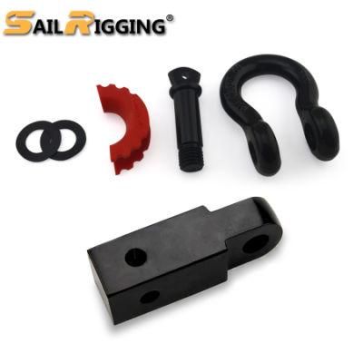 Trailer Tow Towing Receiver Hitch Anti Tarnishing Inch Shackle D-Ring 3/4 4X4 Bow Shackle Tow Hitch with Rubber
