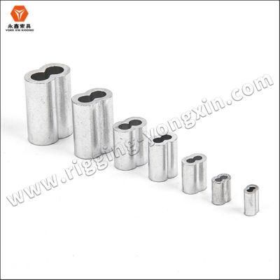 1 - 10mm Aluminum Oval Sleeve for Stainless Steel Wire Rope Swage Clip