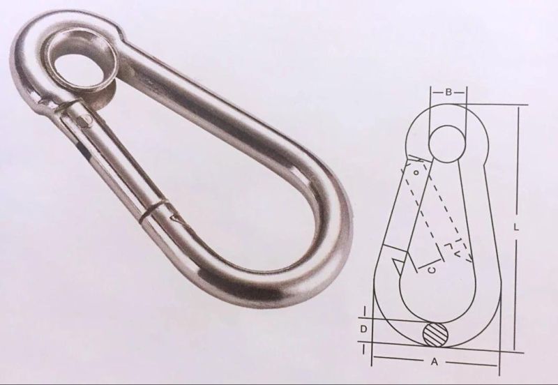 Snap Hook/with Eye DIN5299/Form A/Electric Galvanizing/Stainless Steel AISI 304&316