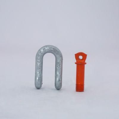 Carbon Steel Us Bolt Type D Ring Forged Chain Shackle G210