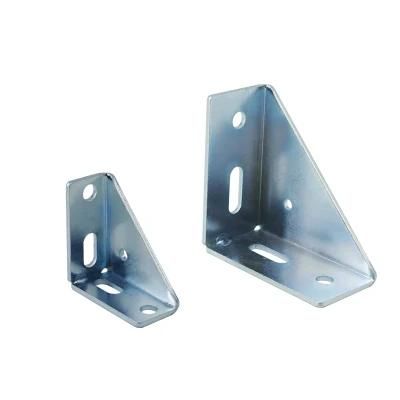 China Supplier 25X50 Carbon Steel 4 Hole 90 Degree Corner Bracket Used to Install The Panel with Aluminum Profile 2550 3060 4080 4590