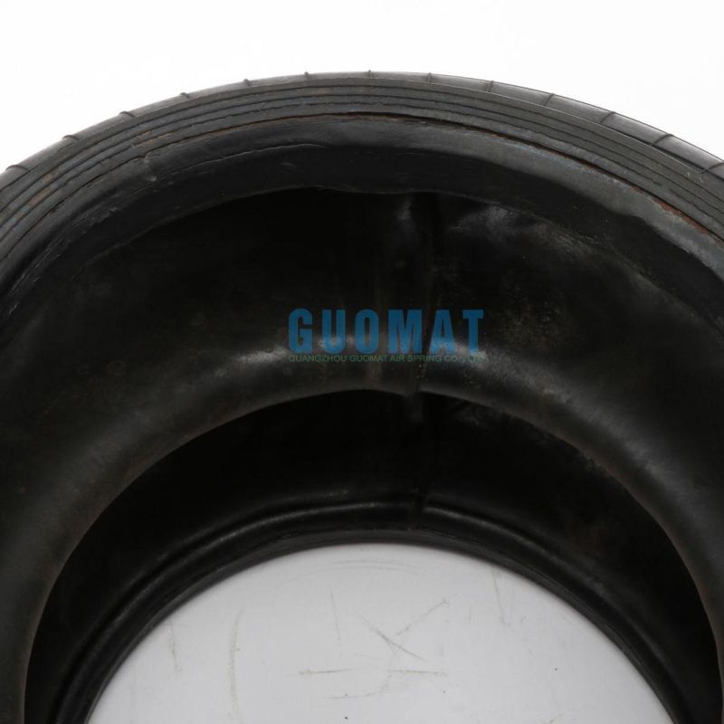 350255h-2 Flange Connection Double Convoluted Rubber Bellows / Air Spring Isolator W/O Rings