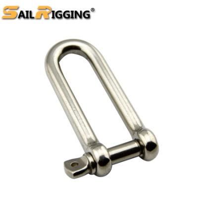 Stainless Steel Lifting Safety Captive Pin Long D Shackle