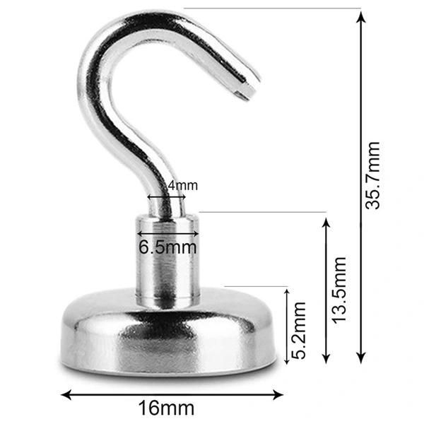 Neodymium Iron Boron Strong Magnet + A3 Steel Strong Magnetic Neodymium Heavy Duty Magnet Hook I217420