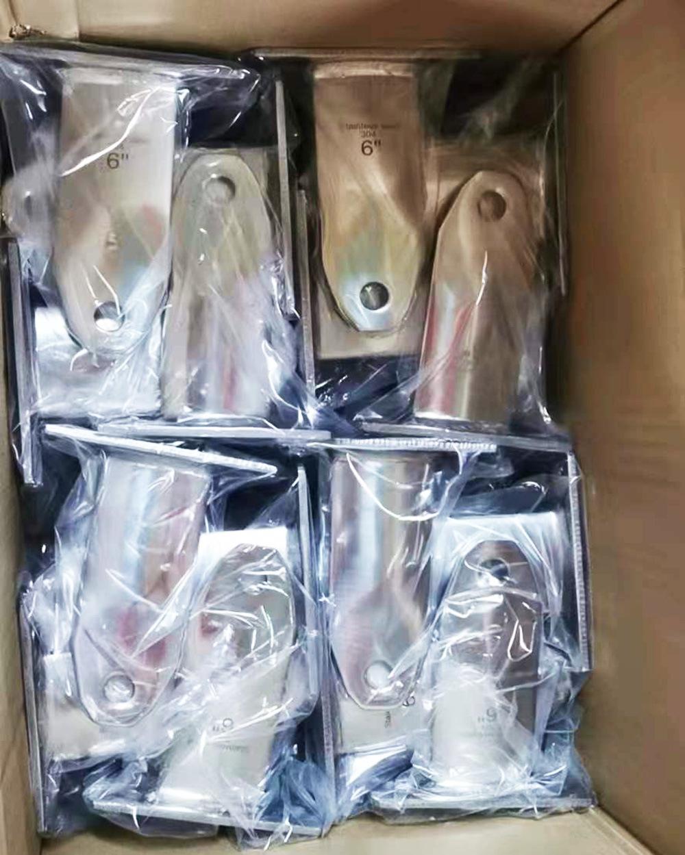 Wbd 5 Inch 125mm Stainless Steel Fixed Rigid Medium Duty Industrial Caster Wheel Bracket Fork Housings