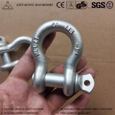 1/2&quot; Forged Dacromet G209 Screw Pin Anchor Shackle
