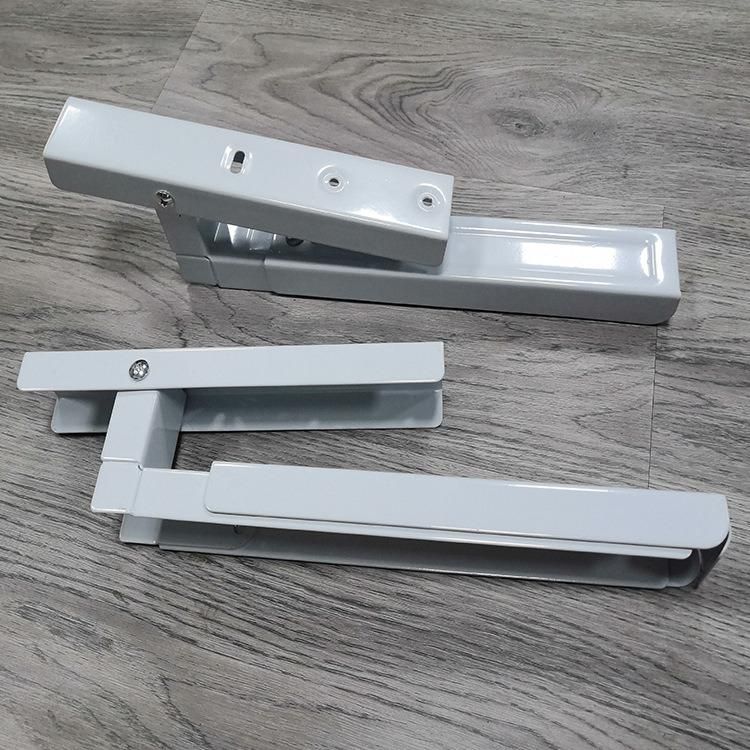 White Color 250*300/465*1.5mm Microwave Oven Wall Custom Metal Shelf Folding Brackets