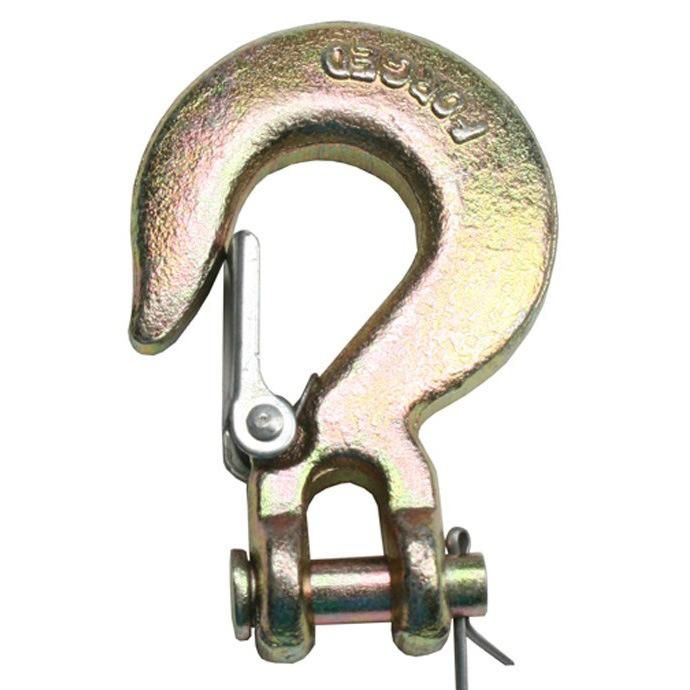 Trailer Safety Clevis Slip Hook with Latch - Fits 3/8" Chain
