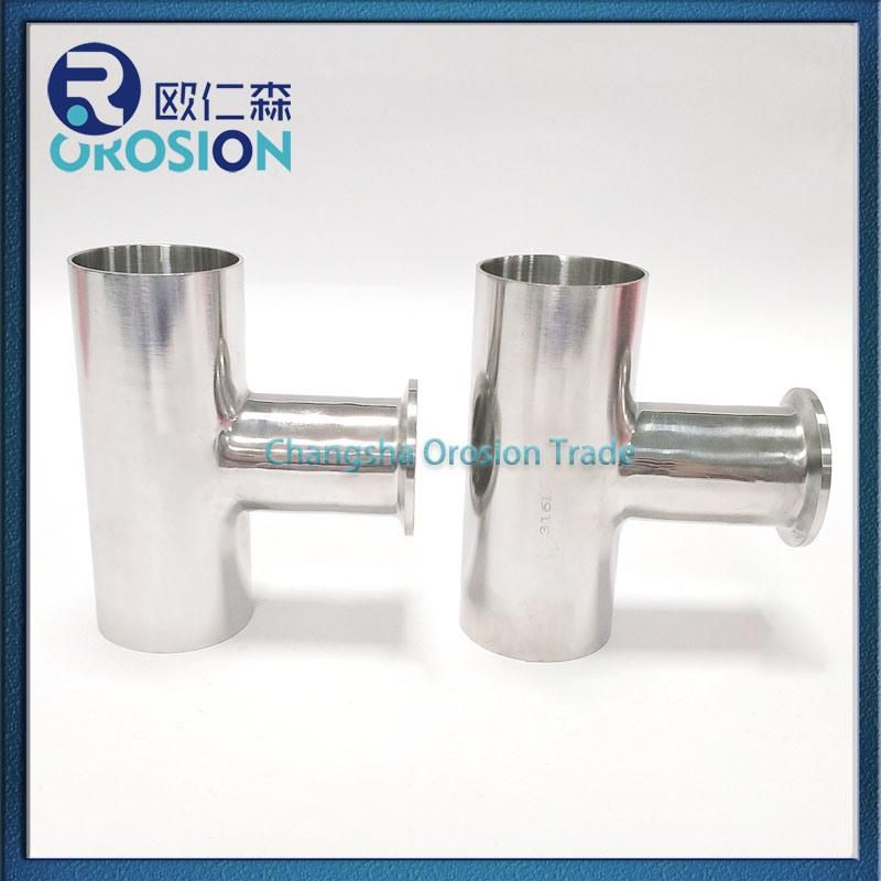 Sanitary Weld Tee with Longer Section a Port Tc