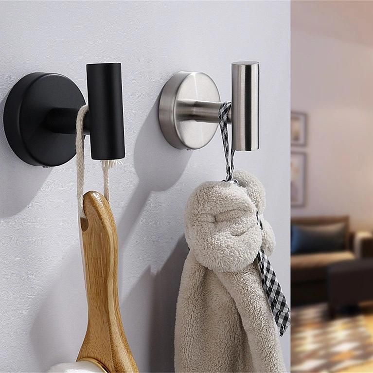 2 PCS Bathroom Towel Hooks Coat Robe Clothes Hooks