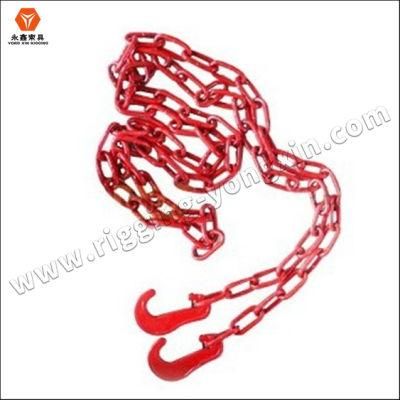 Factory Wholesale 5/16&quot; G70 Transport Towing Chain Sling with Grab Hook