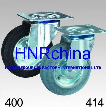 Grey Rubber Heavy Duty Industrial Rigid Caster