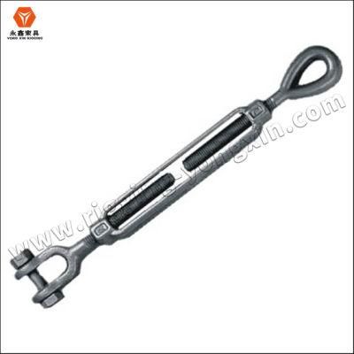 Electric Galvanized Carbon Steel Drop Forged Us Type Wire Rope Turnbuckle with Eye and Jaw