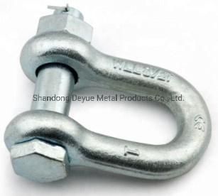 G-2150 Carbon Steel Forged 150ton Marine Lifting Chain D Shackles with Safety Bolt Pin