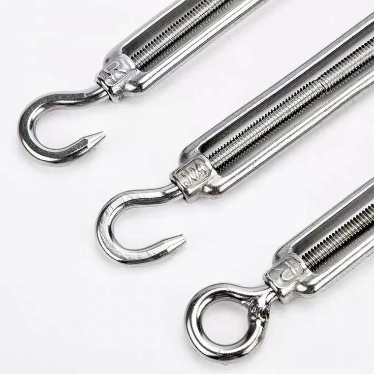 High Polished Stainless Steel Open Body Turnbuckles Chain Turnbuckles Shackles Hooks Clips Riggings