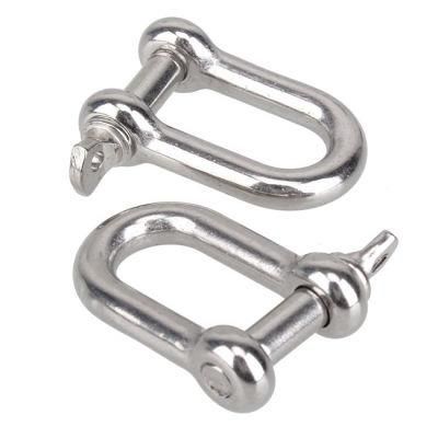 High Quality Screw Pin European JIS Type Heavy Duty Bow Shape Anchor Shackle 304 AISI316 Stainless Steel Shackle Rigging Hardware Fittings